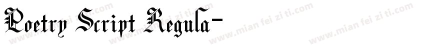 Poetry Script Regula字体转换